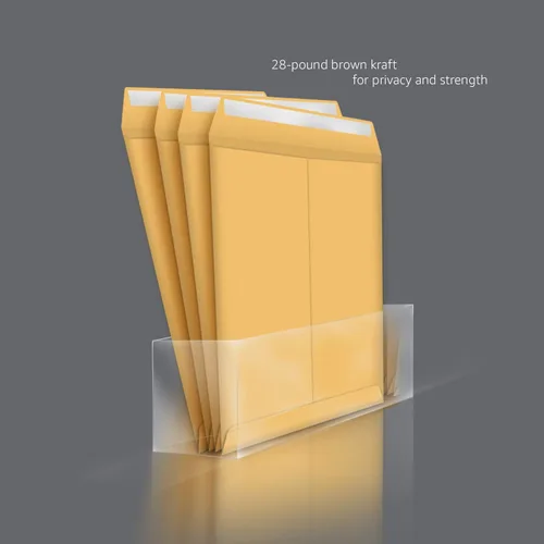 Vista 4 de Amazon Basics - Sobres para envíos de catálogo, cierre adhesivo, 6 x 9 pulgadas, marrón kraft, paquete de 500
