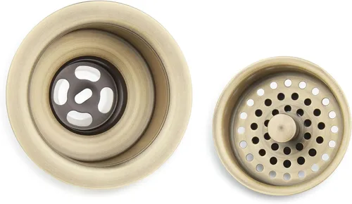 Vista 7 de Signature Hardware 480532 Colador de cesta de 4-1/2" con cordal - Oro cepillado
