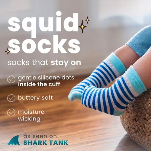 Vista 89 de squid socks Calcetines de viscosa de bambú 0-6M, 6-12M, 12-24M y 2T-3T Calcetines que se mantienen puestos