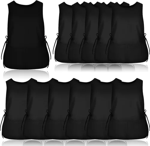 Vista 30 de TFTAFAN Delantal Cobbler Unisex Impermeable Delantal con 2 Bolsillos Profundos Art Smock para Pintar Limpieza Artiest Delantal Trabajo Cocina