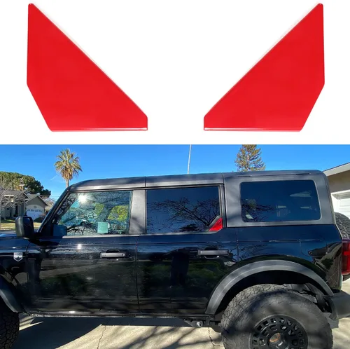 Vista 10 de Cubierta de protección para ventana trasera en forma de triángulo Compatible con Ford Bronco de 4 puertas 2021 2022 2023 2024 2025 Accesorios