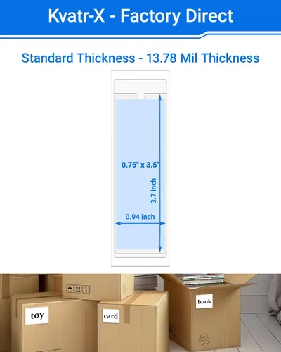 Vista 2 de 30 PCS Clear Self Adhesive Plastic Label Pockets, Top Loading Business & Library Index Card Holders, Peel and Stick Sleeves for Storage Bins, Totes