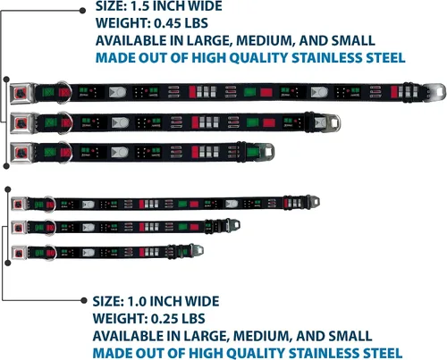 Vista 3 de Buckle-Down Collar de perro hebilla de cinturón de seguridad Star Wars Darth Vader Cinturón utilitario Bounding3 Negro Grises Rojos 9 a 15 pulgadas