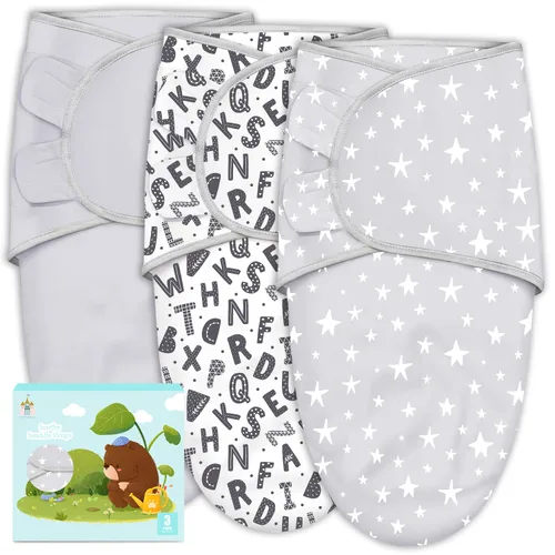 Vista 12 de Cute Castle 3 paquetes de sacos de dormir para bebé - Saco de dormir para recién nacido - Manta para envolver ergonómica para bebé para niños y Azul