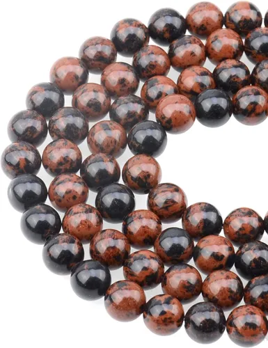 Vista 29 de Cuentas sueltas de 0.315 pulgadas/8mm de piedra natural redonda para hacer joyas con cordón elástico