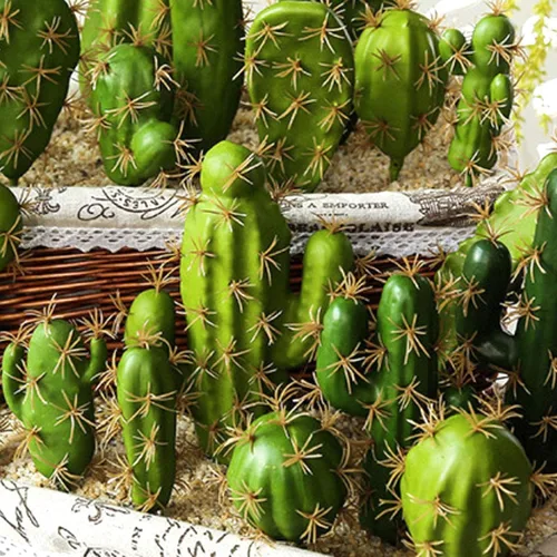 Vista 7 de N A Cayway - 10 suculentas artificiales falsas para decoración de cactus artificiales, cactus artificiales, plantas suculentas artificiales