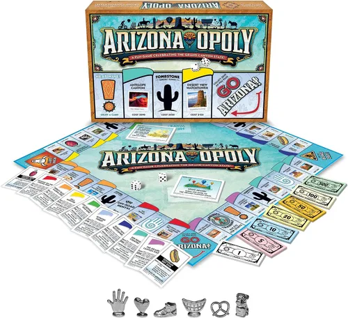 Vista 2 de Late For The Sky Arizona-Opoly - Juego de mesa estatal, 2-6 jugadores