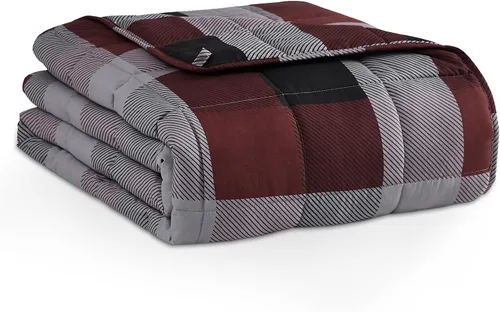 Vista 36 de L'AGRATY Manta con peso de 5 libras, para regazo, manta pequeña y portátil para adultos, refrescante, para viajar, relajarse y dormir, para todas