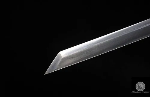 Vista 4 de GLW Espada Batalla Anillo Pommel Dao Han Espada Compuesto Patrón Doblado Hoja de Acero Sharp#0950