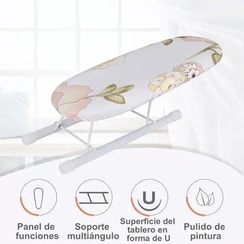Vista 2 de Tabla de planchar de mesa con patas plegables, mini tabla de planchar plegable que ahorra espacio, manga, puños, cuello, mesa de manejo