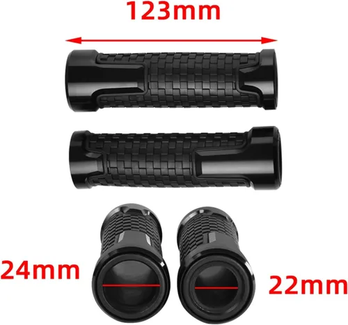 Vista 2 de Handlebar Grips Motorcycle Grips Rubber Non-Slip Handlebar Handle Grip Comfort for Yamaha XJ6 Diversion ABS XJ6N XJ6F XJ6S 2012 2013 2014 2015 Black