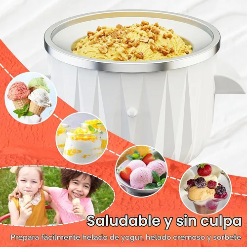 Vista 3 de Accesorio para máquina de helados KitchenAid, accesorio para batidora de pie de 2 cuartos de galón, accesorio de helado de sorbete de yogur