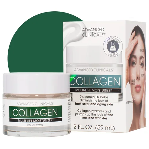 Vista 10 de Advanced Clinicals Crema de colágeno con crema hidratante facial de ácido hialurónico + crema corporal de colágeno, juego de 2 piezas