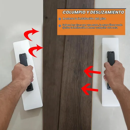 Vista 4 de Bloque de Golpeo para Suelos de Servicio Pesado - Adecuado para Laminado, Vinilo, Madera Dura y Madera Diseñada - Mango Incluido, Sin Martillo