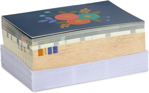 Vista 7 de Tarjetas de felicitación para ella: Floral y geométrica, Floral