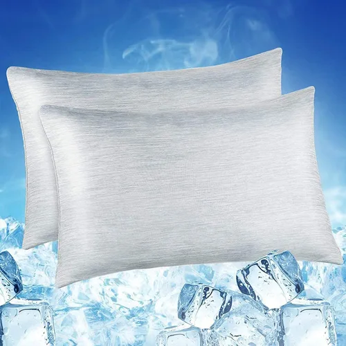 Vista 18 de LUXEAR Fundas de almohada refrescantes para durmientes acalorados, Arc-Chill Q-Max de doble cara mejorada > 0.5 Funda de almohada de satén