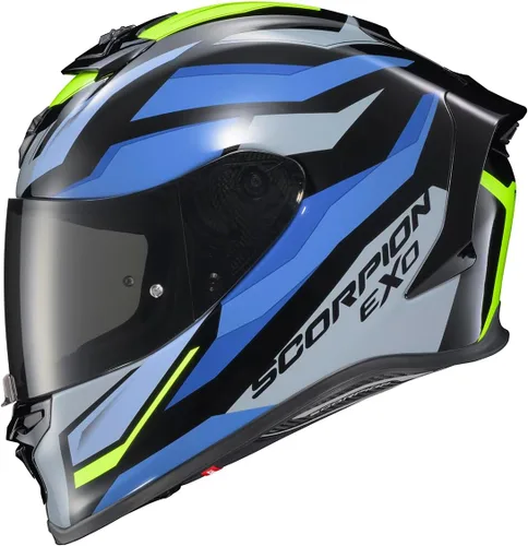 Vista 13 de ScorpionEXO R1 Air Casco de Motocicleta de Cara Completa con Escudo Pinlock y Bolsillos para Altavoces Listos para Bluetooth DOT ECE Sólido