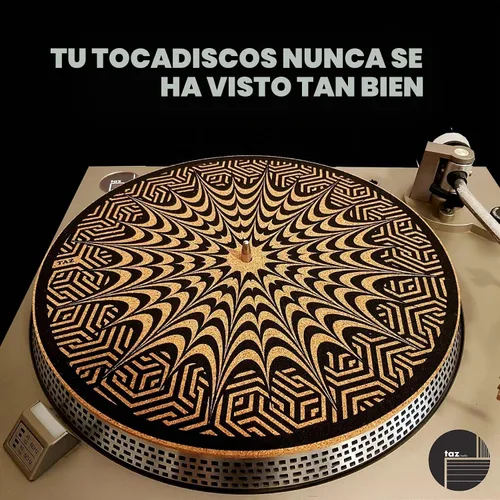Vista 3 de Alfombrilla de corcho prémium para tocadiscos de corcho [0.157 in de grosor] para un mejor soporte de sonido en el tocadiscos de vinilo LP - Tapete