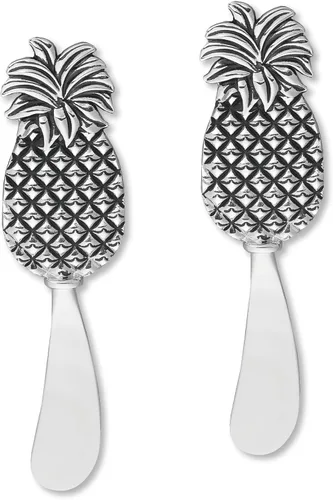 Vista 10 de UP Juego de esparcidores de queso de cangrejo, esparcidores de mantequilla de aleación de zinc con asas decorativas para queso, crema y salsas