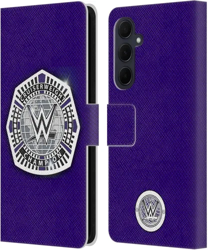 Vista 171 de Head Case Designs Officially Licensed WWE Cruiserweight Champion Title Belts Leather Wallet Case Compatible with Samsung Galaxy A07 4G Campeón