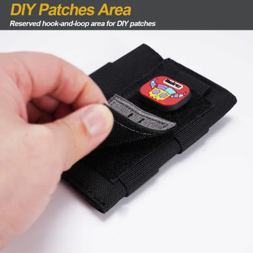 Vista 3 de VIPERADE VE9 EDC - Bolsa organizadora de bolsillo para herramientas, funda multiherramienta con área de parche para bricolaje, bolsa de bolsillo EDC