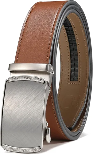 Vista 15 de CHAOREN Cinturón para hombre de cuero con trinquete - Ajuste personalizable, estilo sin esfuerzo (35 mm)