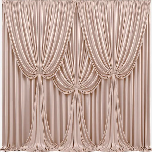 Vista 32 de Cortinas de fondo azul bebé de 8 x 10 pies para bodas, cortinas de fondo de poliéster sin arrugas, para baby shower, fiestas de cumpleaños