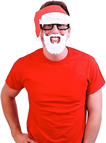 Vista 4 de Sun-Staches Gafas de Papá Noel con barba, fiesta de disfraces de Navidad, talla única