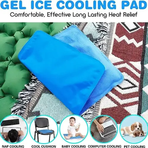 Vista 7 de Paquete de hielo de gel reutilizable para dormir, almohadilla fría, almohadilla de hielo de enfriamiento de la cabeza, almohada fría, alivia dolores