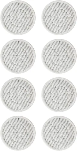 Vista 11 de Almohadillas de microfibra gris para fregar a vapor, 8 unidades, repuestos de tela de disco de trapeador reutilizables redondos, aptos