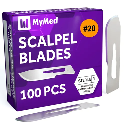 Vista 11 de Hojas 10r Dermaplaning 0.7mm Extra Anchas Paquete de 100 Hojas Quirúrgicas 10r, Tamaño 10r Hojas de Bisturí, Acero de Alto Carbono Dermablade Hojas