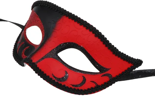 Vista 9 de Máscaras de máscaras para parejas, máscara de Mardi Gras, máscara de fiesta veneciana, máscara de disfraces de Halloween, máscara de metal, paquete