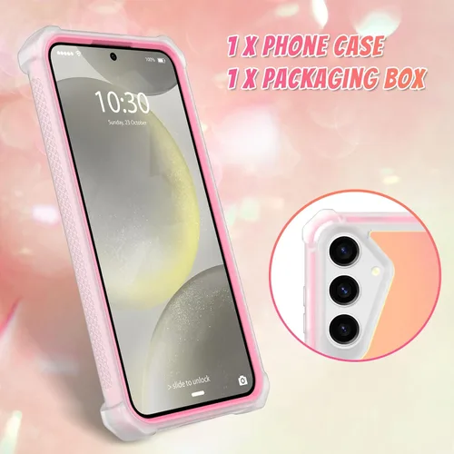 Vista 544 de Bonoma - Funda compatible con Samsung Galaxy S21 Plus, diseño de corazón con purpurina, color rosa Support for MagSafe, Plating Magnetic Case TPU
