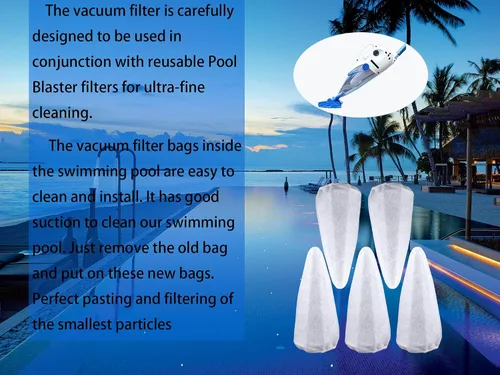 Vista 2 de Soporte de algodón de repuesto para filtro de vacío para Pool Blaster (5 filtros de algodón) Pool Vacuum Filter Cotton Holder, Replacement Kit for