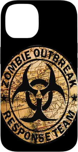 Vista 4 de iPhone 16 Funny Halloween Apocalypse Outbreak Zombie Response Team Case
