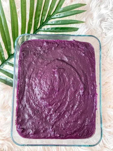 Vista 4 de MIKI'S UBE POWDER 3.53 oz, ñame morado, delicioso sabor totalmente natural para bebidas, té de burbujas y postres, Ube filipino