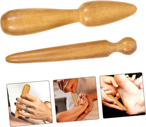 Vista 4 de GLEAVI Sets de palos de masaje de madera Set de herramientas de masaje de mano para pies manos guasha herramienta de alivio de palillos piezas