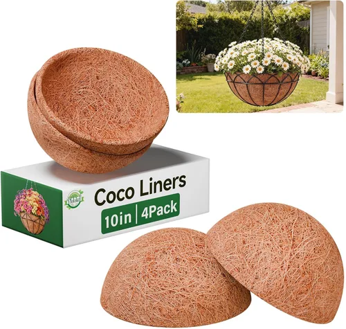 Vista 9 de Halatool Paquete de 2 revestimientos de coco de 12 pulgadas para cestas