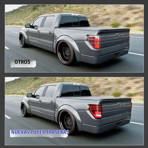Vista 5 de ROXX Luces traseras F150, conjunto de luces traseras secuenciales LED para Ford F150 2009-2014 modelo Styleside solamente, par de luces traseras LED