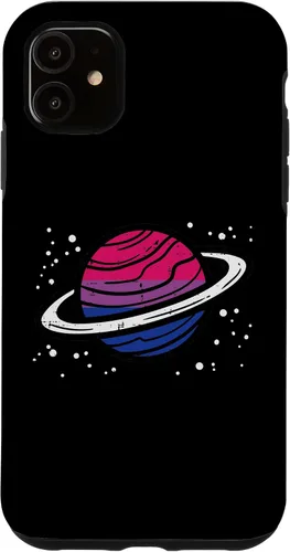 Vista 8 de iPhone 16 Bisexual Planet Saturn Bi Pride Flag Lgbtq Men Women Kids Case
