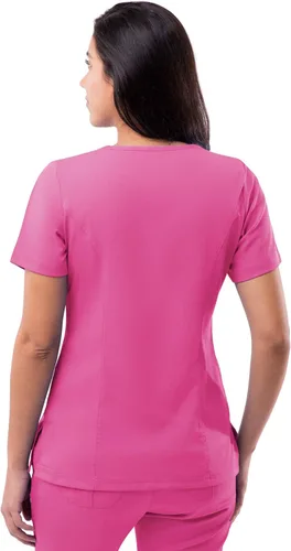 Vista 2 de Adar Pro - Camisa quirúrgica para mujer, con cuello en V elevado