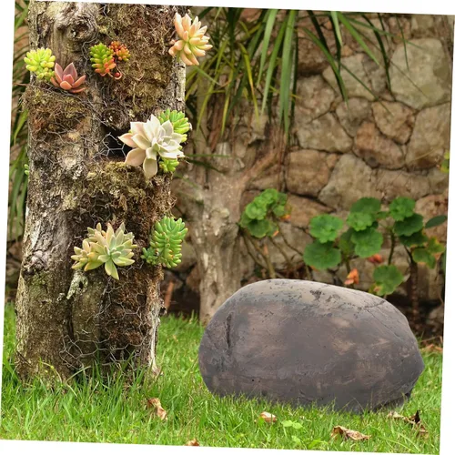 Vista 3 de Stone Key Hider Outdoor Fake Rock Key Storage Box for Garden Modern Design Weather-Resistant