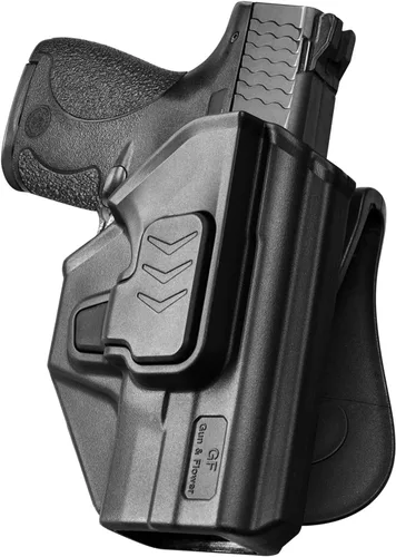 Vista 7 de Funda para Smith & Wesson M&P Shield 9 mm/.40 (M2.0)/9 mm Shield Plus, funda de pistola de 3.1" de pala, 360 grados ajustable, liberación