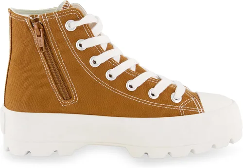 Vista 4 de CUSHIONAIRE Women's Vespa high top Canvas Sneaker +Memory Foam and Side Zipper