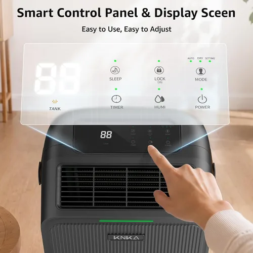 Vista 3 de KNKA 2500 Ft² Max 34 Pints Dehumidifier for Basement with Drain Hose, Black