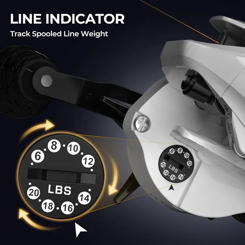 Vista 8 de KastKing Lethal Phantom Baitcasting Fishing Reels with 7.3:1 Gear Ratio