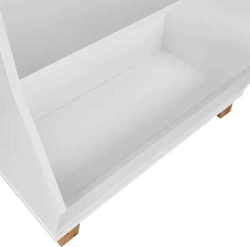 Vista 7 de RiverRidge Estantería para niños, organizador de almacenamiento de juguetes con 2 cubos y espaciosa papelera, organizador de juguetes blanco