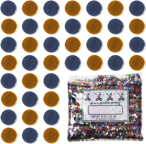 Vista 107 de Confetti Circle 1/4" Negro, Azul Marino Combo - 2 bolsas de media onza (1 oz) (8550/9971)