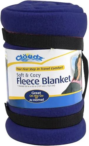 Vista 7 de Manta de forro polar de la marca Cloudz, 50" x 60", Negro