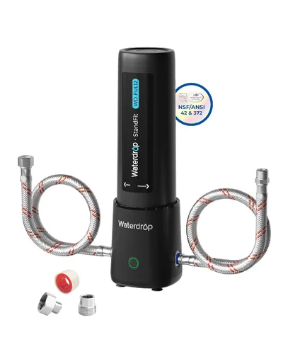 Vista 10 de Waterdrop 10UA - Sistema de filtro de agua para debajo del fregadero, reduce PFAS, PFOA/PFOS, plomo, cloro, mal sabor y olor, filtro de agua